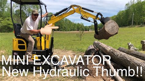 chinese mini excavator hydraulic thumb|installing thumb on mini excavator.